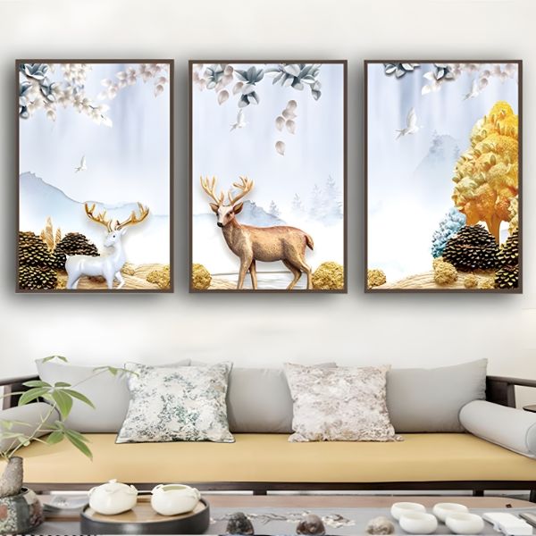 Tranh Tấm PVC Cán Màng PET Hình Tam Lộc