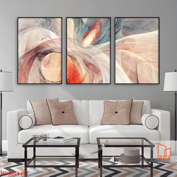 Tranh Tấm PVC Cán Màng PET Hình Trừu Tượng