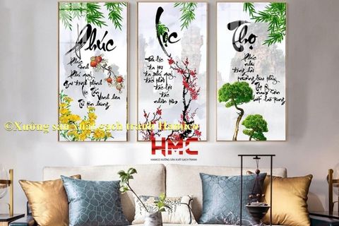 Gạch tranh Tùng-Cúc-Trúc-Mai