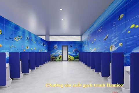 Gạch tranh tronng phòng tắm