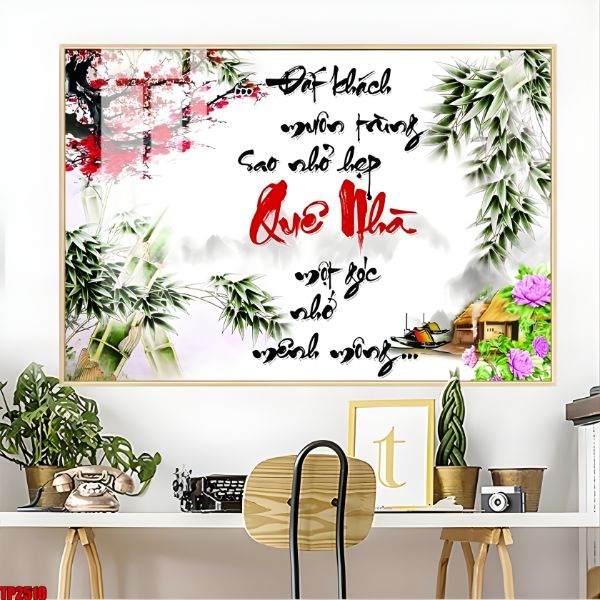 Tranh Kính Cường Lực Thư Pháp